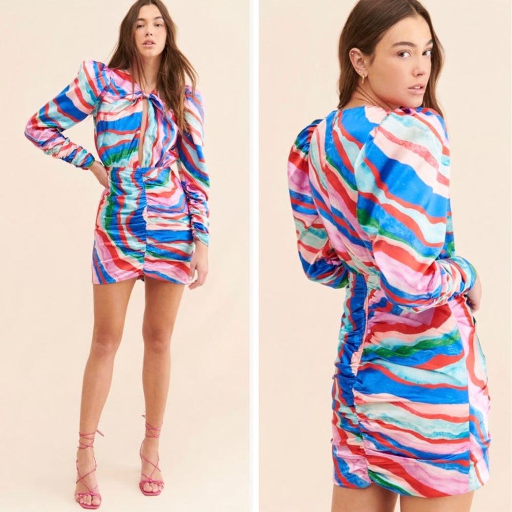 STUNNING Amur Maxine Ruched mini dress NWOT